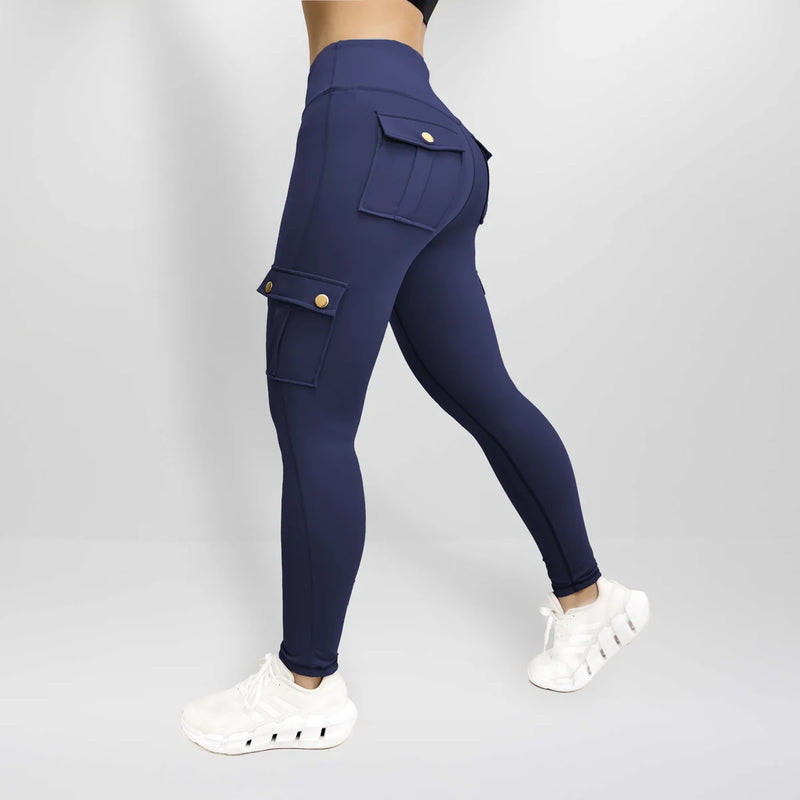 SoftLeg - Calça Cargo Legging com Efeito Eleva-Bumbum