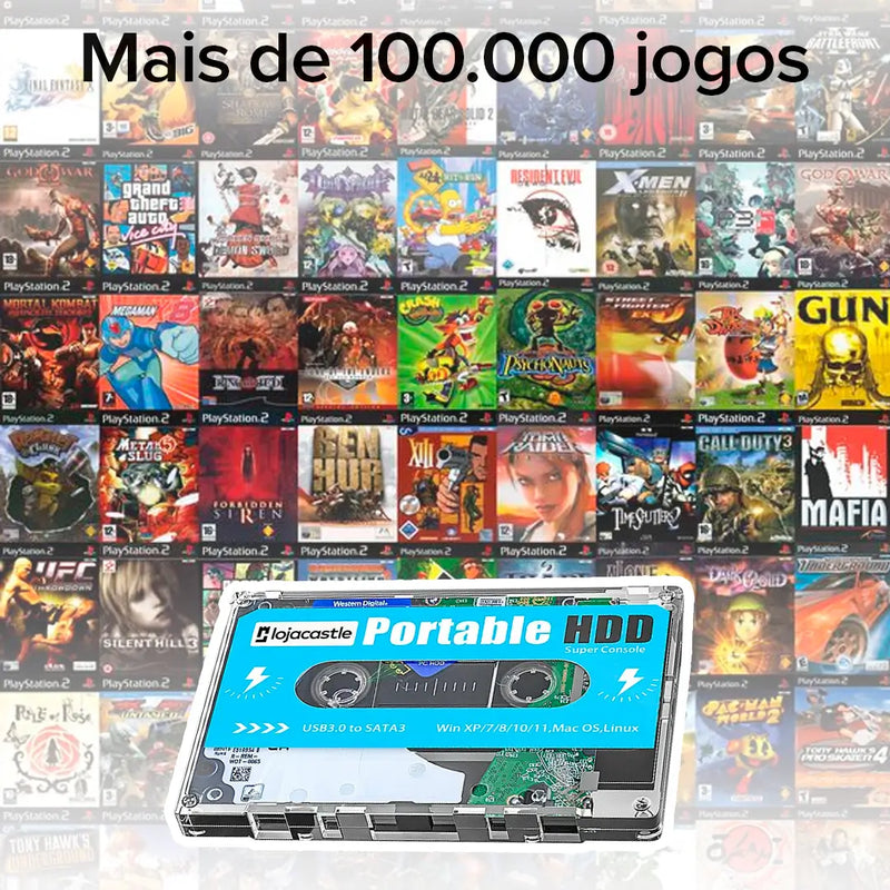 FitaPlay™ Super Console Portátil com 100.000 Jogos