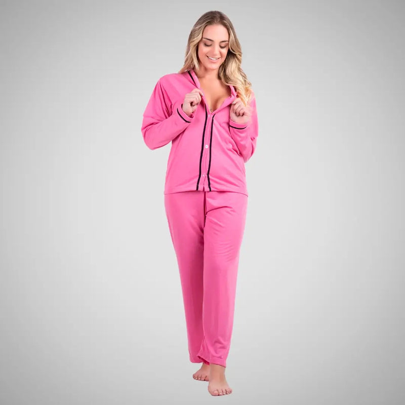 [COMPRE 1 LEVE 2] Conjunto de Pijama Americano Aurora em Silk (Super Macia e Quentinha)