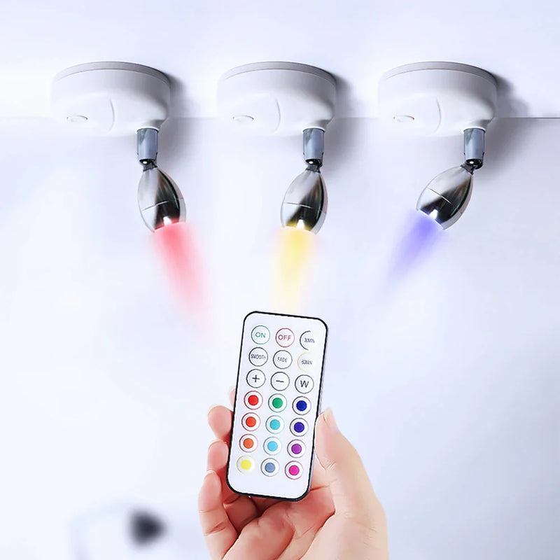 Kit Spots©️ de Luz RGB - Para Um Lar Mais Radiante [COMPRE 1 LEVE 2 + CONTROLE REMOTO]