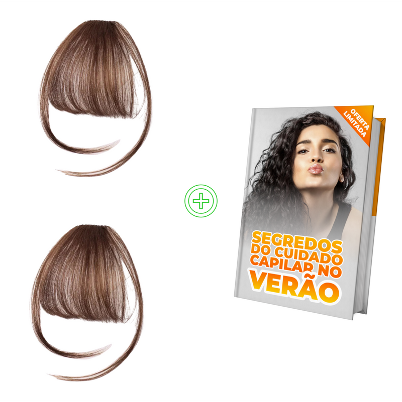 ClipHair Extensão de Franja - [COMPRE 1 LEVE 2 + BRINDE]